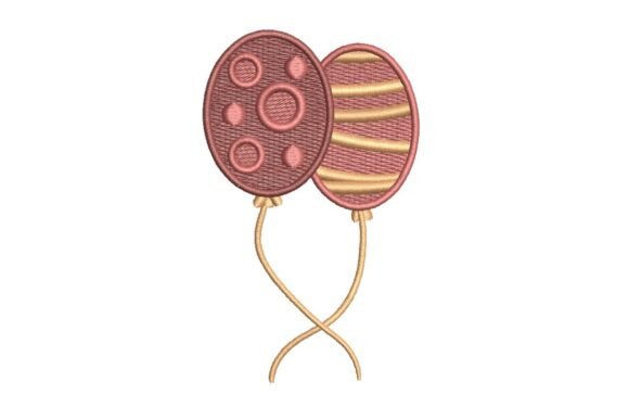 Elegant Decorative Balloon Duo Embroidery Design Review
