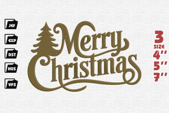 Elegant Merry Christmas Tree Flourish Gold Review