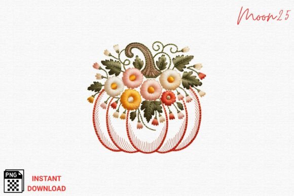Floral Pumpkin Embroidery PNG Review