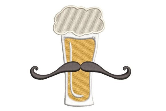 Gentleman Beer with Mustache Embroidery Design Review