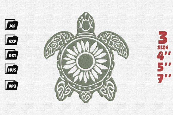 Ornate Sunflower Sea Turtle Embroidery Review