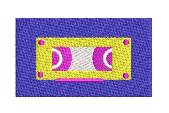 Retro 80s Cassette Tape Embroidery Design Review