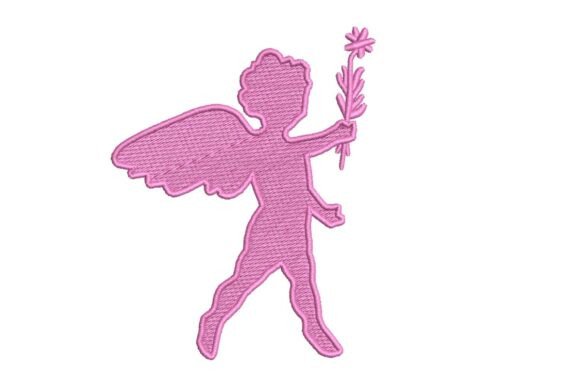 Sweet Pink Cupid with Flower Embroidery Design Review